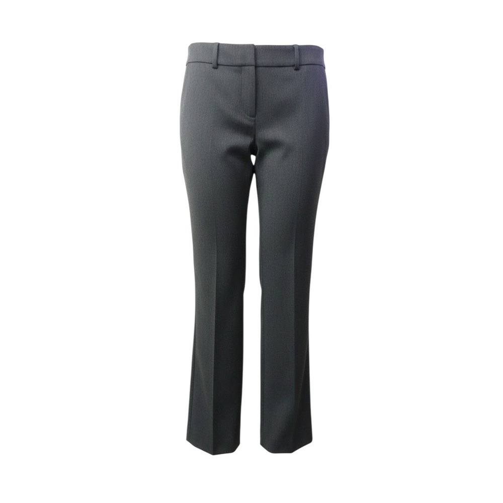 Loft Curvy Trouser Women 4 Gray Straight Leg Professional Dress Pants